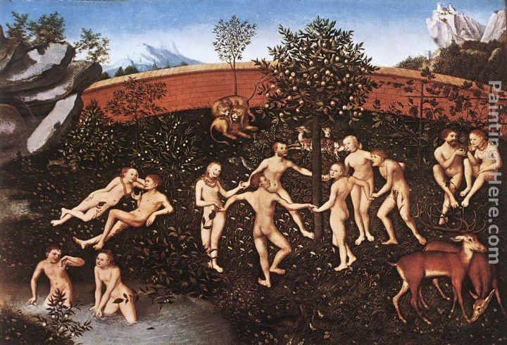 The Golden Age painting - Lucas Cranach the Elder The Golden Age art painting